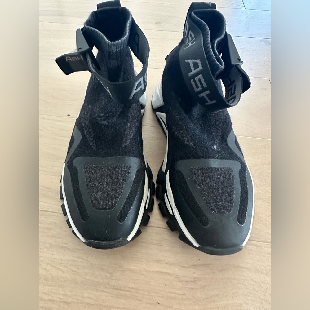 ASH Black and Gray High-Top Sneakers